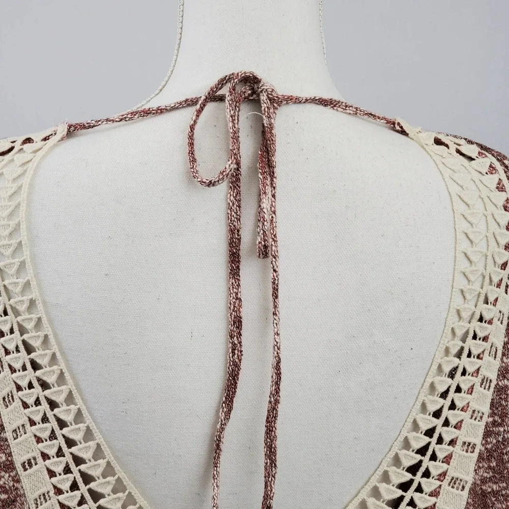 NWT Ya Los Angeles Open Back Crochet Shirt